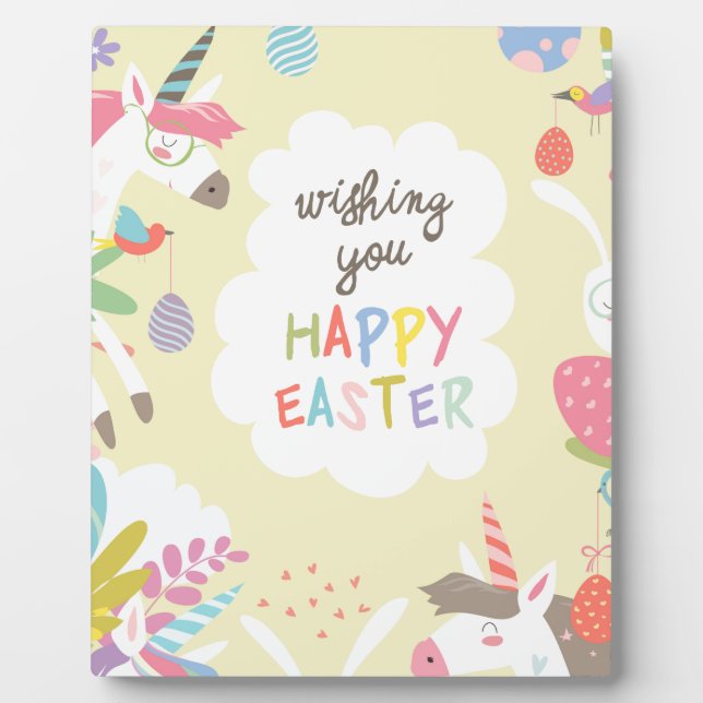 easter unicorn plaque (Front)