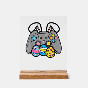Easter Video Game Bunny Eggs Gaming Gamer Boys Men Acrylic Sign