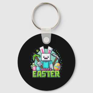 Easter Video Game Bunny Eggs Gaming Gamer Boys Men Key Ring