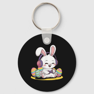 Easter Video Game Bunny Gaming Controller Gamer Bo Key Ring