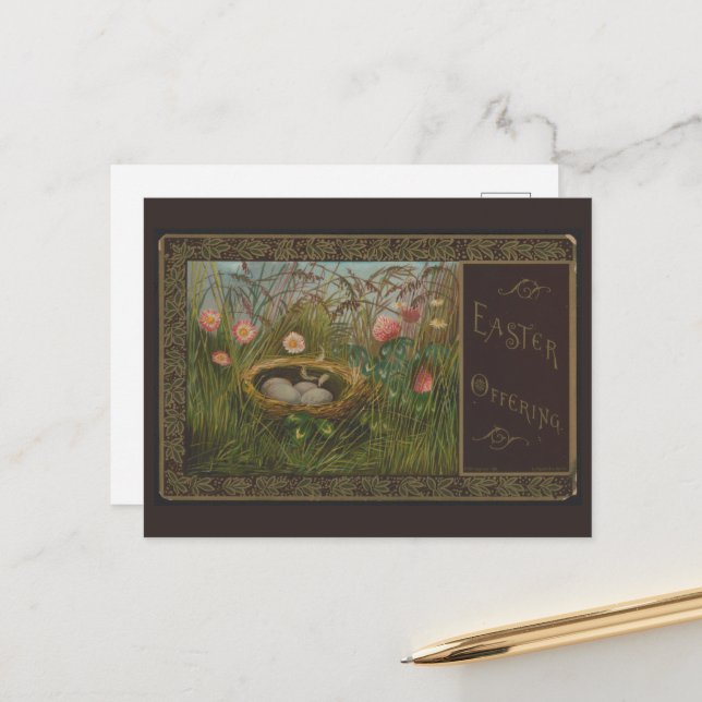 EASTER VINTAGE POSTCARD (Front/Back In Situ)