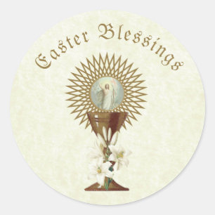 Easter Vintage Resurrection Pascha Religious Classic Round Sticker