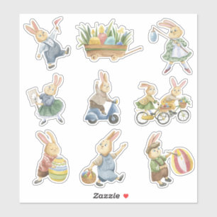 Easter Vinyl Stickers Bunnies and Eggs