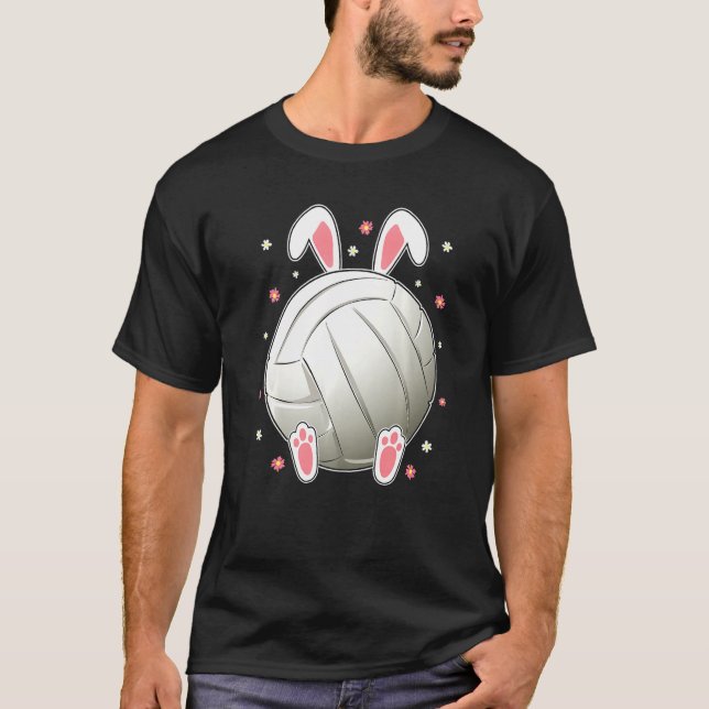 Easter volleyball Bunny Ears Easter volleyball Pla T-Shirt (Front)