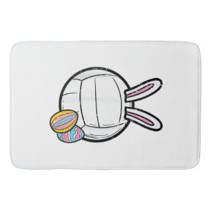 Easter Volleyball Bunny Sports Player Women Girls  Bath Mat