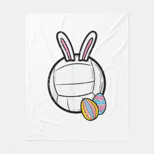 Easter Volleyball Bunny Sports Player Women Girls  Fleece Blanket