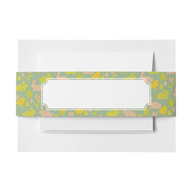 Easter Wallpaper Invitation Belly Band (Front Example)