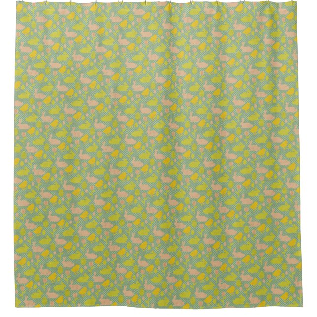 Easter Wallpaper Shower Curtain (Front)