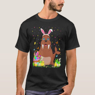 Easter Walrus Fish Bunny Egg Hunting Walrus Easter T-Shirt