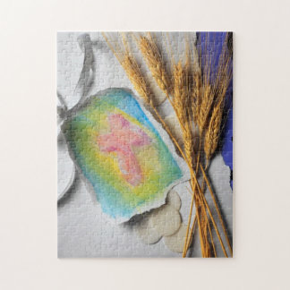 Easter Water Colour Christian Cross Sketch Jigsaw Puzzle