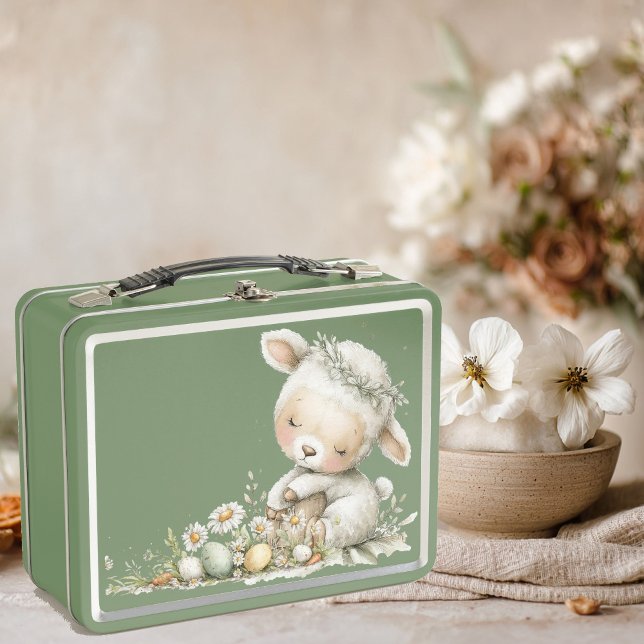 Easter Watercolor Brunch Metal Lunch Box (Creator Uploaded)