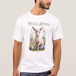Easter Watercolor Lump, Eggs & Flowers T-Shirt
