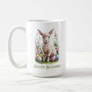 Easter Watercolor Lump & Flowers Coffee Mug