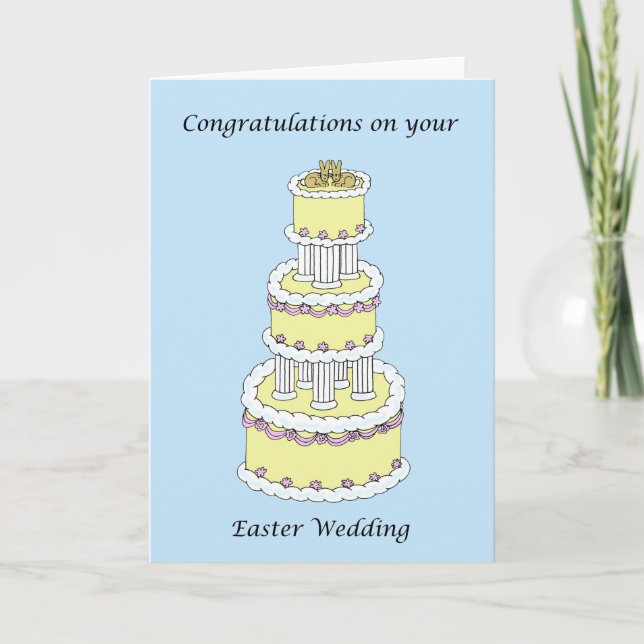 Easter Wedding Congratulations Holiday Card (Front)