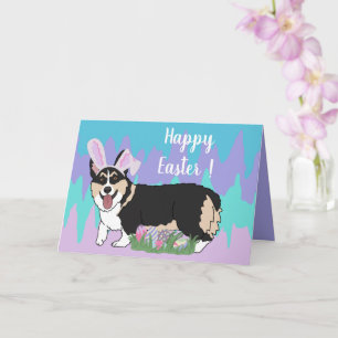 Easter Welsh Corgi Card