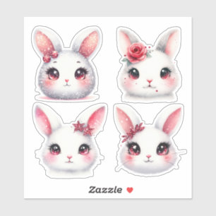 Easter White and Red Bunnies