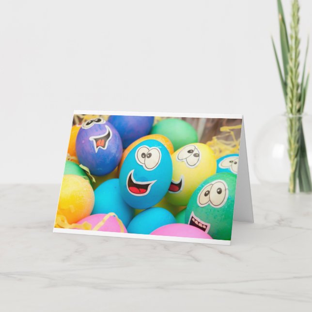 EASTER WISH FROM SILLY EASTER EGGS HOLIDAY CARD (Front)