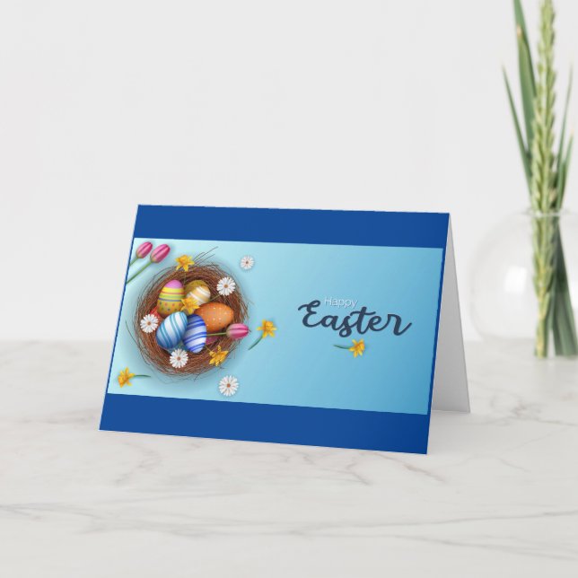EASTER WISH FROM SILLY EASTER EGGS HOLIDAY CARD (Front)