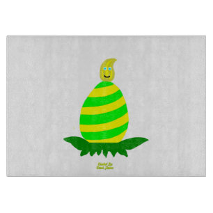 Easter Wishes Glass Cutting Board