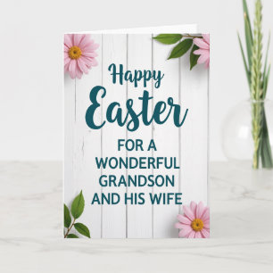 Easter Wishes Grandson Wife Card