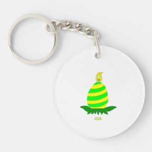Easter Wishes Round Keychain