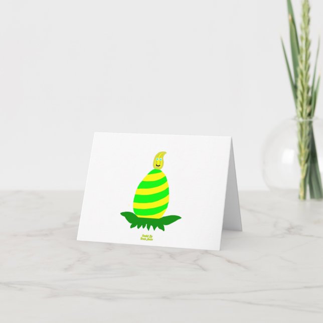 Easter Wishes Small Horizontal Greeting Card (Front)