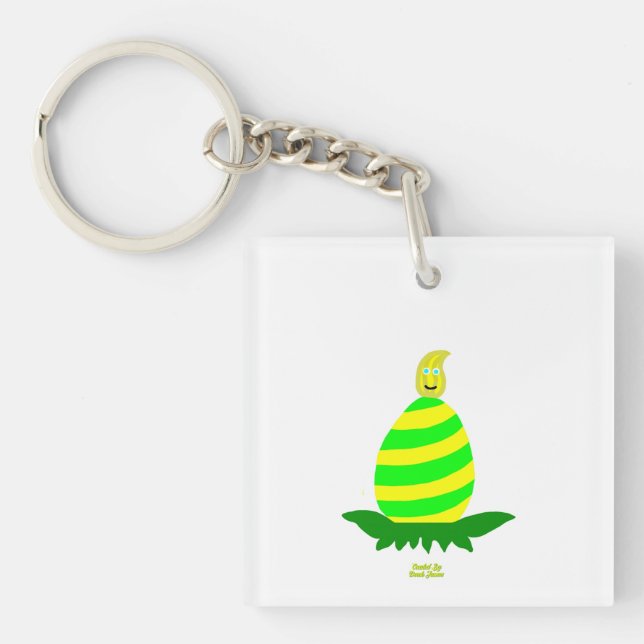 Easter Wishes Square Keychain (Front)