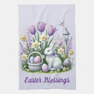 Easter Wishes Tea Towel