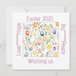 Easter wishes  thank you card