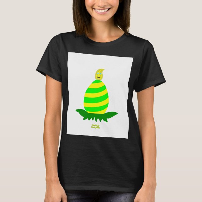 Easter Wishes Women's Black Basic T Shirt (Front)