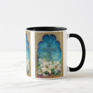 Easter With Cross and Lilies Mug
