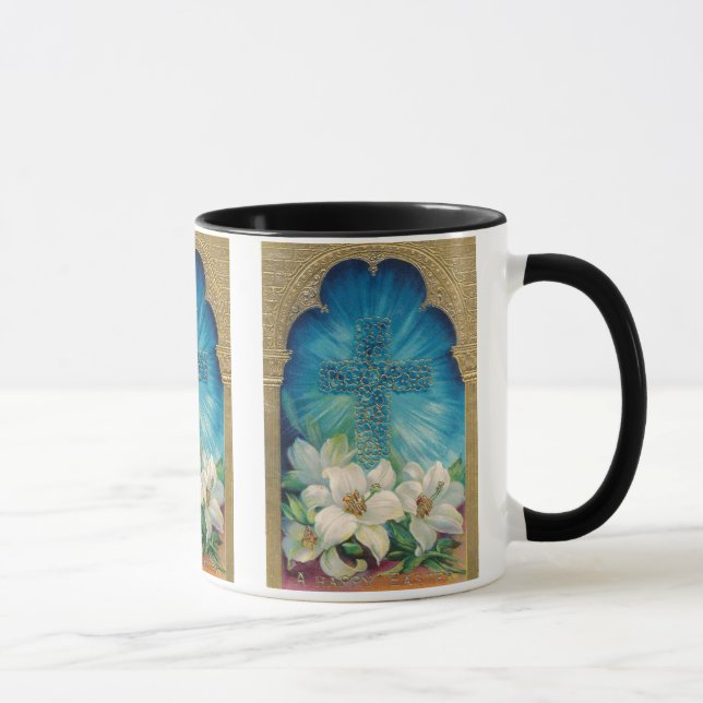 Easter With Cross and Lilies Mug (Right)