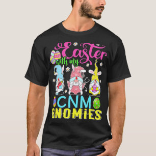 Easter With My CNM Gnomies Funny Nurse Gnome Easte T-Shirt