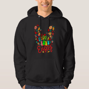 Easter With My Gnomies Bunny Ears Egg Hunting Happ Hoodie