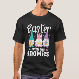 Easter With My Gnomies Bunny Ears Egg Women Happy  T-Shirt
