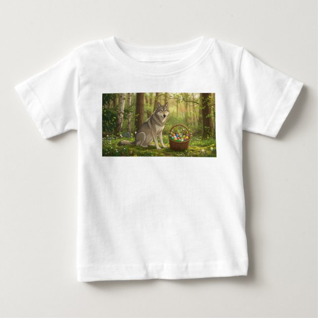 Easter Wolf  Baby T-Shirt (Front)