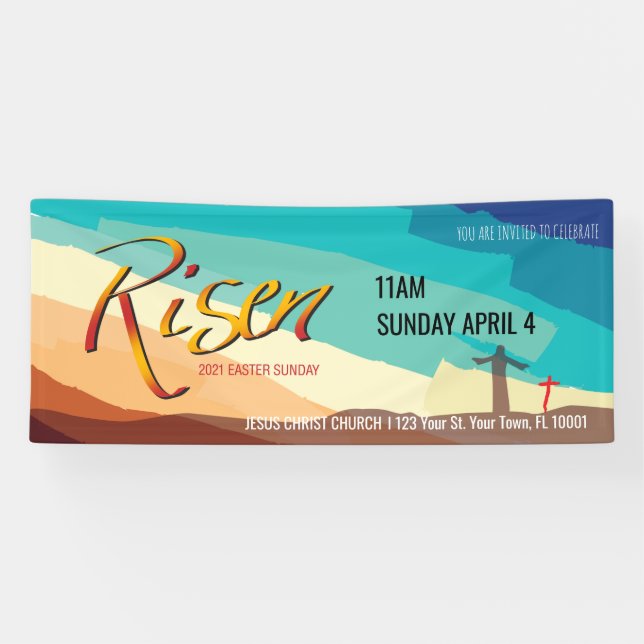 Easter Worship Service 2021 Banner (Horizontal)