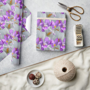 Easter Wrapping Paper Spring Crocus Gift Paper