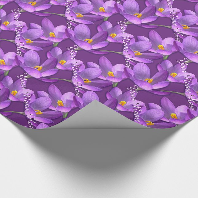 Easter Wrapping Paper Spring Crocus Gift Paper (Corner)