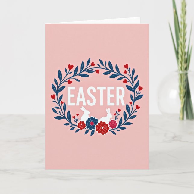 Easter Wreath Holiday Card (Front)