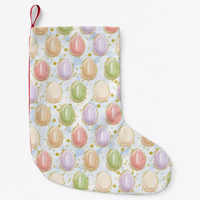 Easter Wreath Small Christmas Stocking (Front)