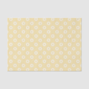 EASTER YELLOW WITH WHITE DAISY FLOWERS TISSUE PAPER