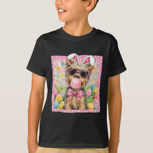 Easter Yorkie Terrier Dog Mum Spring Easter Bunny T-Shirt