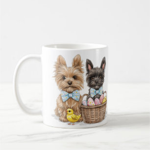 Easter Yorkshire Terrier Dogs Coffee Mug
