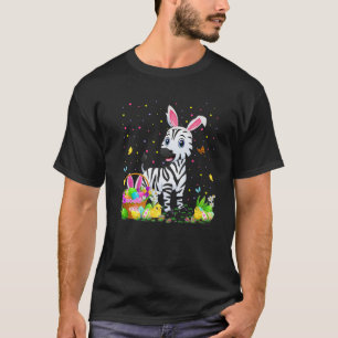 Easter Zebra Bunny Egg Hunting Zebra Easter Sunday T-Shirt