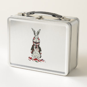 Easter Zombie Rabbit Halloween Bunny Metal Lunch Box