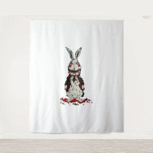 Easter Zombie Rabbit Halloween Bunny Tapestry