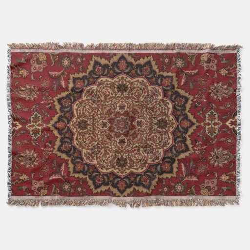 Image of Eastern Accent Vintage Persian Pattern Throw Blanket