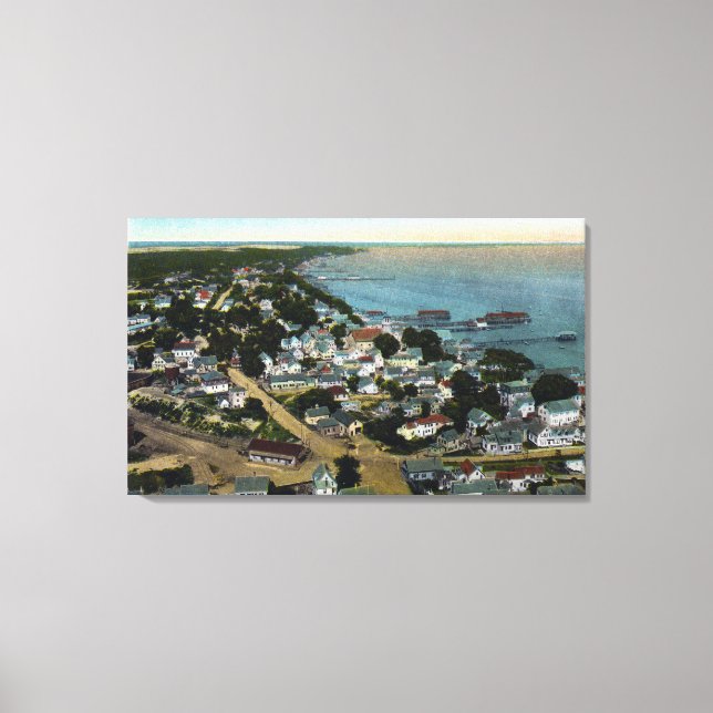 Eastern Aerial View of Town from Pilgrim Canvas Print (Front)