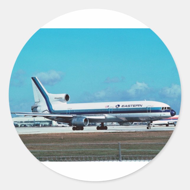 EASTERN AIRLINES Lockheed L-1011 "Whisperliner" Classic Round Sticker (Front)